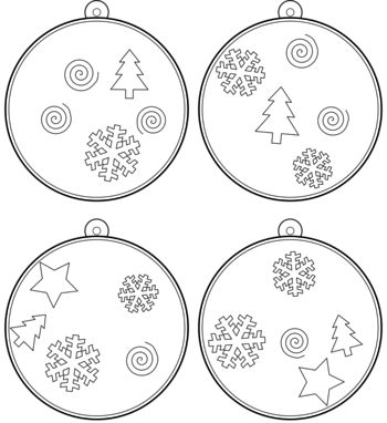 Printable pdf Christmas ball 